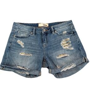 Dittos Mid Rise Distressed Denim Shorts Women's 25